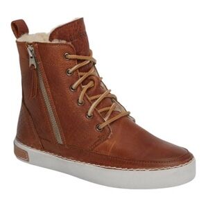 Blackstone CW96 Genuine Shearling Lined Leather Sneaker Boots 41 US 10.5 Tan